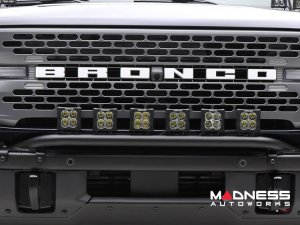 Ford Bronco Bumper Bar Light Kit - Factory Bumper - ZROADZ - Top Mount - w/ 6x3" White LED Pods Ford Bronco Bumper Bar Light Kit - Factory Bumper - ZROADZ - Top Mount - w/ 6x3" White LED Pods